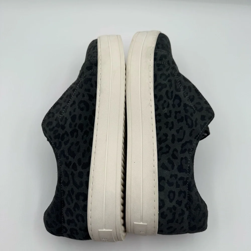 J/Slides Heidi Platform Slip On Sneakers Leather Leopard Print Women 9.5M
